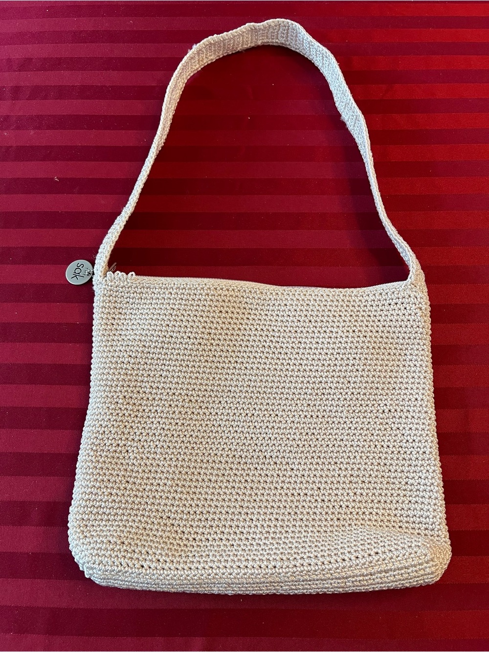The Sak Cream Crochet Shoulder Bag